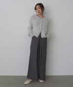 フロントワイドタックネップ入ワイドパンツ