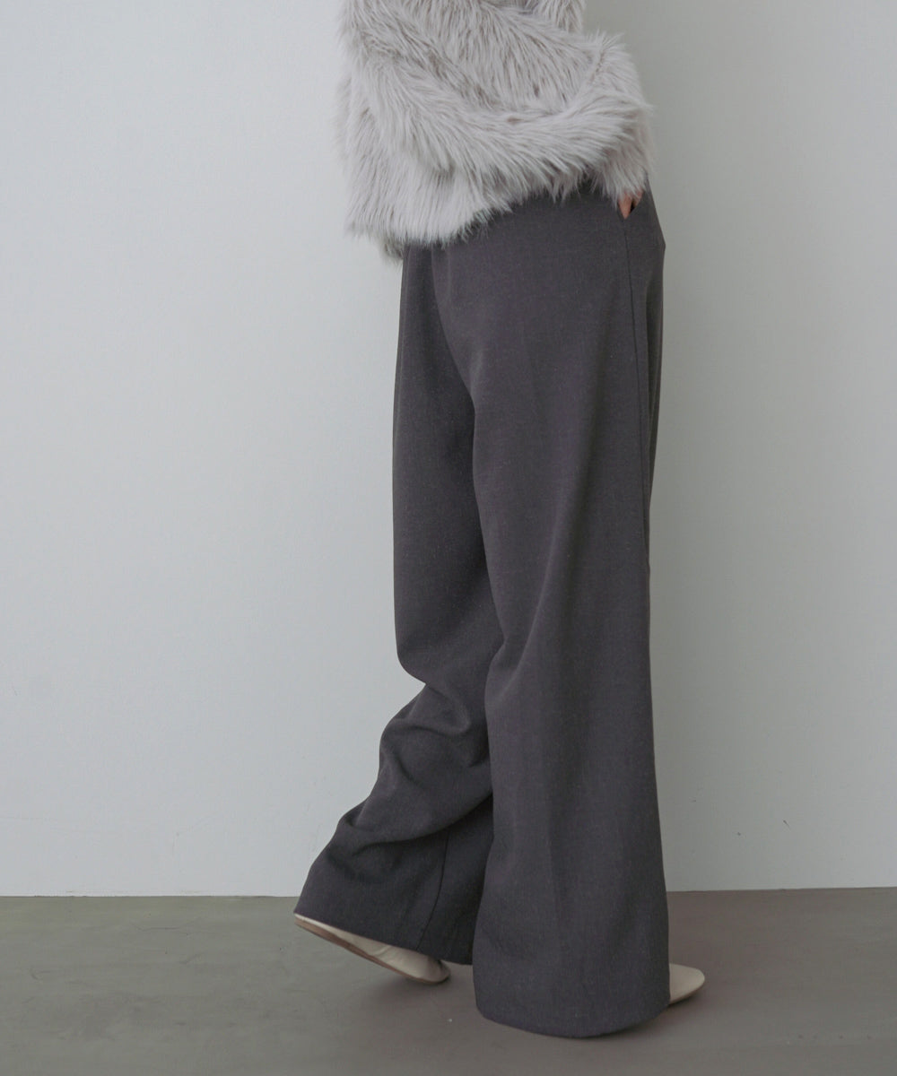 フロントワイドタックネップ入ワイドパンツ