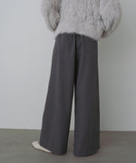 フロントワイドタックネップ入ワイドパンツ