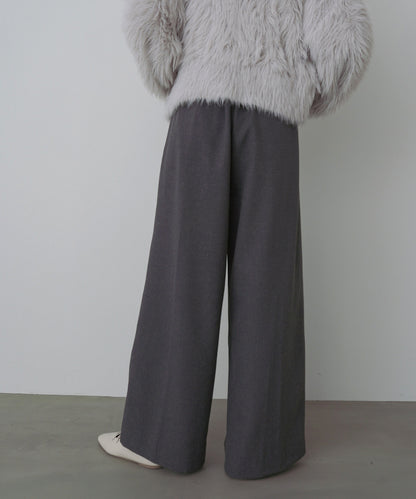 フロントワイドタックネップ入ワイドパンツ