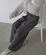 フロントワイドタックネップ入ワイドパンツ