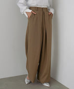 フロントワイドタックネップ入ワイドパンツ