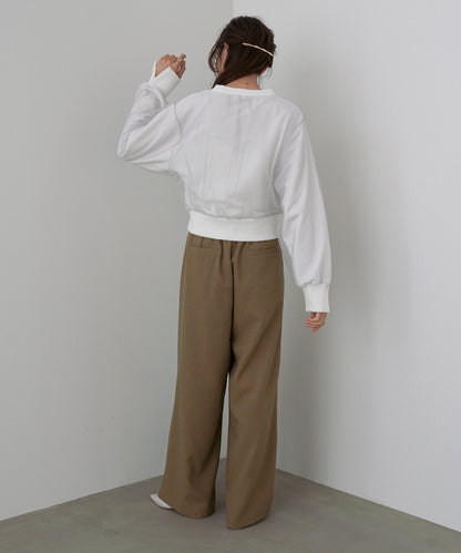 フロントワイドタックネップ入ワイドパンツ
