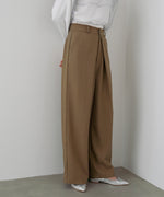 フロントワイドタックネップ入ワイドパンツ