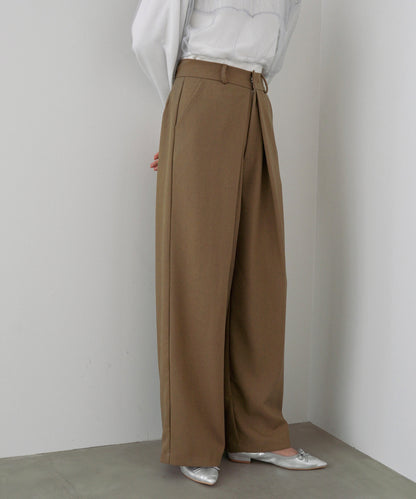 フロントワイドタックネップ入ワイドパンツ