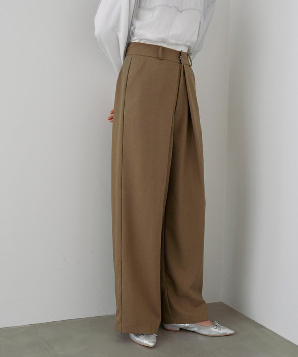 フロントワイドタックネップ入ワイドパンツ
