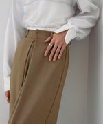 フロントワイドタックネップ入ワイドパンツ