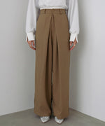 フロントワイドタックネップ入ワイドパンツ