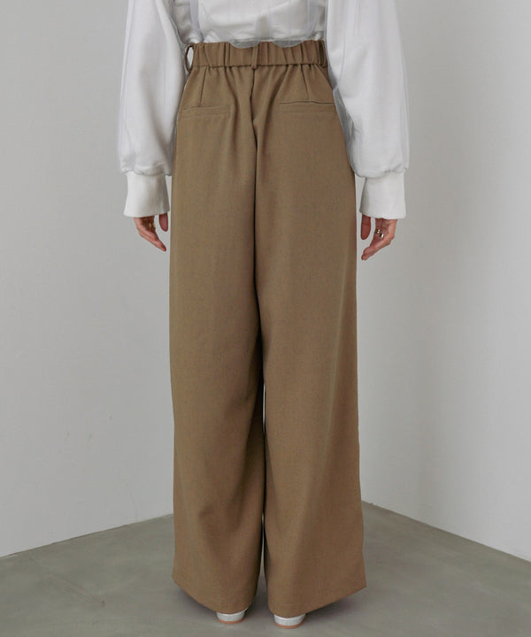フロントワイドタックネップ入ワイドパンツ