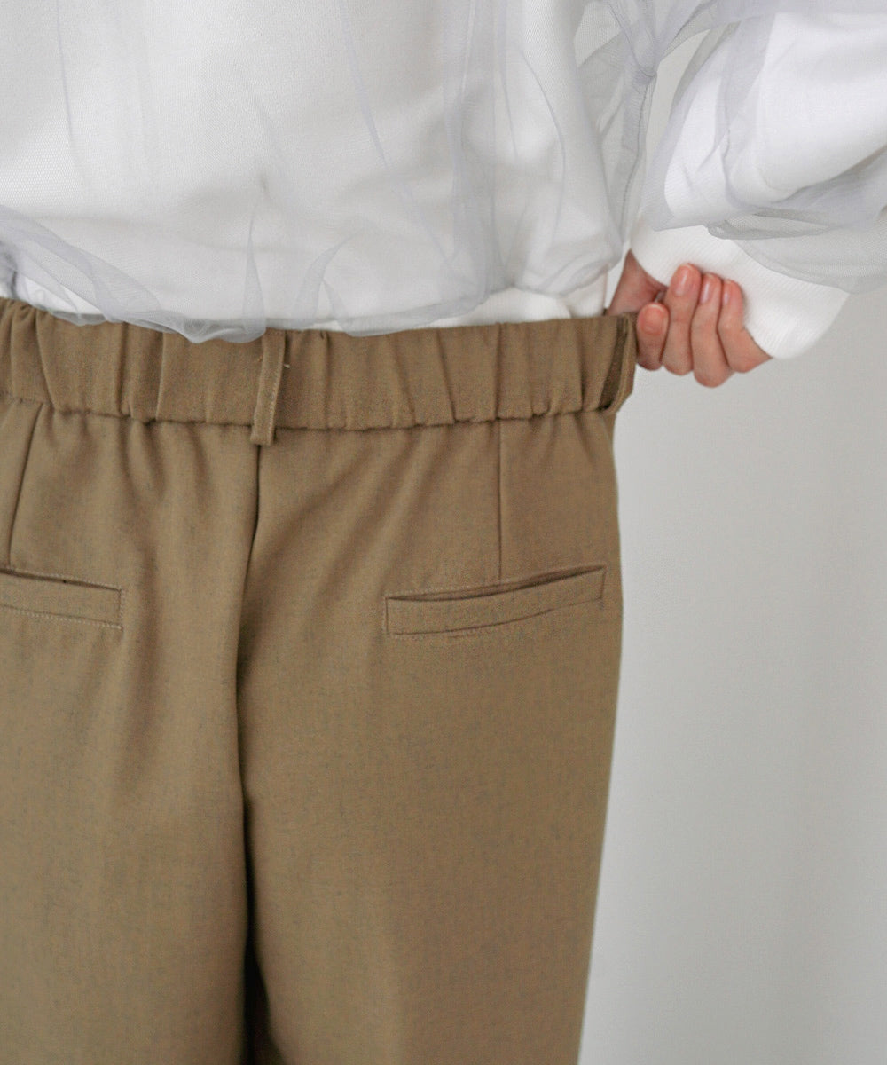 フロントワイドタックネップ入ワイドパンツ