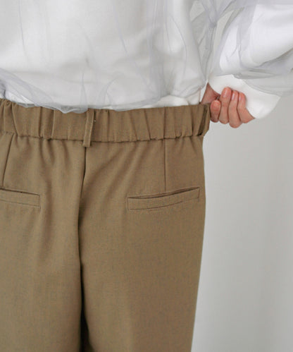 フロントワイドタックネップ入ワイドパンツ