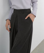フロントワイドタックネップ入ワイドパンツ
