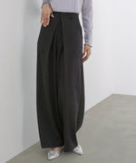 フロントワイドタックネップ入ワイドパンツ