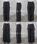 フロントワイドタックネップ入ワイドパンツ