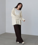 ワイドＶネックルーズニットプルオーバー