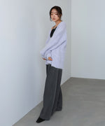 ワイドＶネックルーズニットプルオーバー