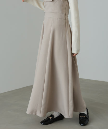 【選べるネック】レイヤード風ドッキングニットワンピ