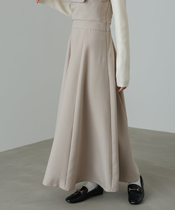 【選べるネック】レイヤード風ドッキングニットワンピ