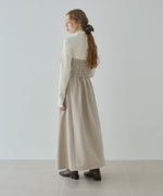 【選べるネック】レイヤード風ドッキングニットワンピ