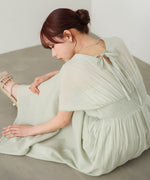 【選べるサイズ展開】テープ刺繍ピンタックレースワンピース