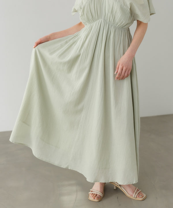 【選べるサイズ展開】テープ刺繍ピンタックレースワンピース