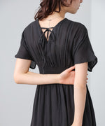 【選べるサイズ展開】テープ刺繍ピンタックレースワンピース