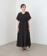 【選べるサイズ展開】テープ刺繍ピンタックレースワンピース