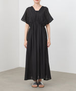 【選べるサイズ展開】テープ刺繍ピンタックレースワンピース