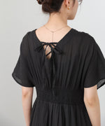 【選べるサイズ展開】テープ刺繍ピンタックレースワンピース