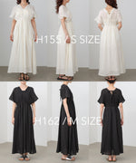 【選べるサイズ展開】テープ刺繍ピンタックレースワンピース