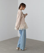 ペプラムオーガンジーポンチトップス