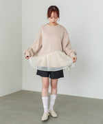 【2026SS】ペプラムオーガンジーポンチトップス