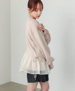 【2026SS】ペプラムオーガンジーポンチトップス