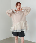 【2026SS】ペプラムオーガンジーポンチトップス