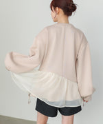 【2026SS】ペプラムオーガンジーポンチトップス