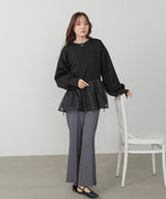 【2026SS】ペプラムオーガンジーポンチトップス