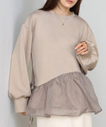 【2026SS】ペプラムオーガンジーポンチトップス