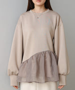 【2026SS】ペプラムオーガンジーポンチトップス