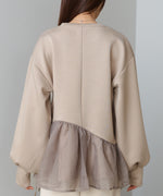 【2026SS】ペプラムオーガンジーポンチトップス