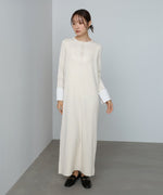 【2026SS】リブシャツ袖ニットカーディガン＋リブニットワンピース