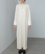 【2026SS】リブシャツ袖ニットカーディガン＋リブニットワンピース