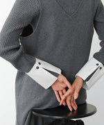 【2026SS】リブシャツ袖ニットカーディガン＋リブニットワンピース