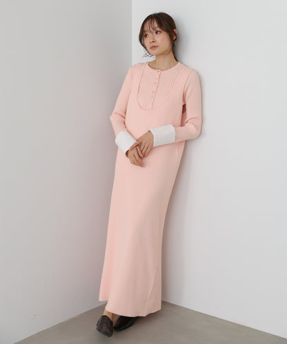 【2026SS】リブシャツ袖ニットカーディガン＋リブニットワンピース