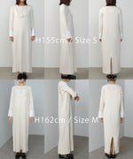 【2026SS】リブシャツ袖ニットカーディガン＋リブニットワンピース