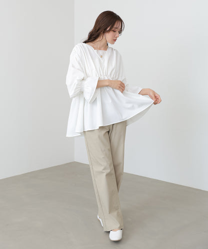 キャンディースリーブギャザーブラウス