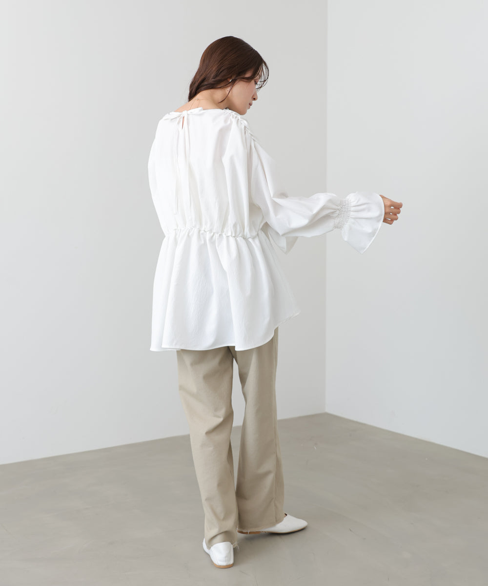 キャンディースリーブギャザーブラウス