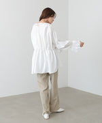 キャンディースリーブギャザーブラウス