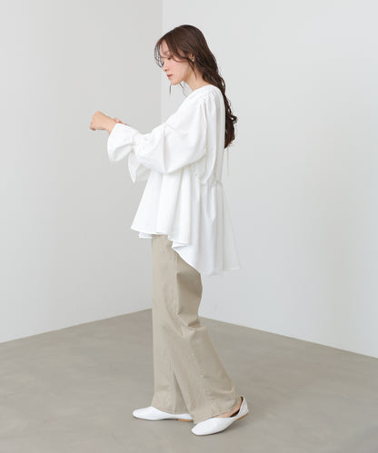 キャンディースリーブギャザーブラウス