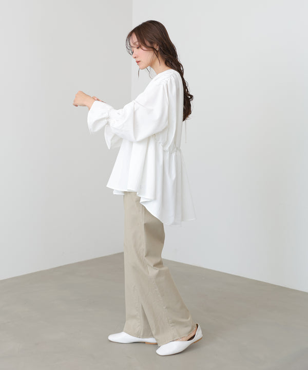 キャンディースリーブギャザーブラウス