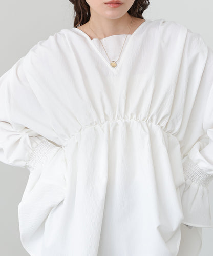 キャンディースリーブギャザーブラウス